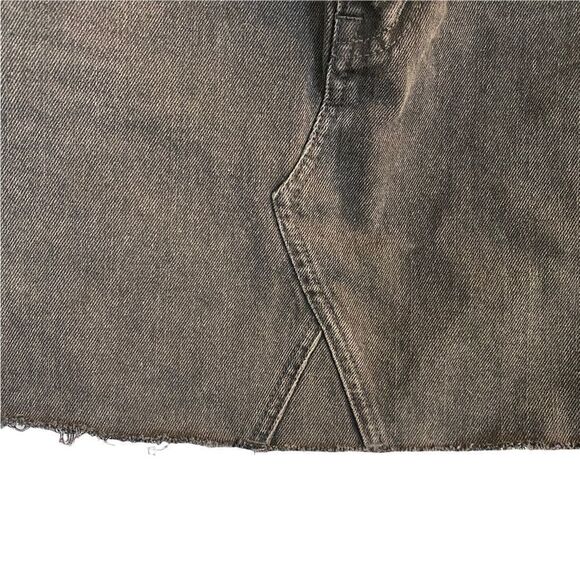 Madewell Black Rigid Denim A Line Mini Skirt Sz 25 - Picture 3 of 9